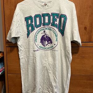 Vintage PRCA Rodeo Grey T-Shirt Large
